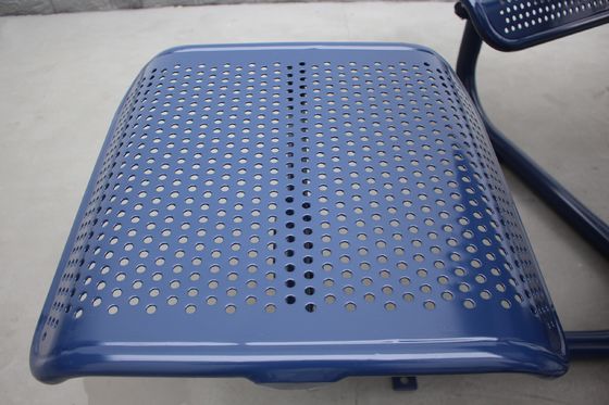Outdoor Steel Round Picnic Tables And Chairs For Commercial Restaurant