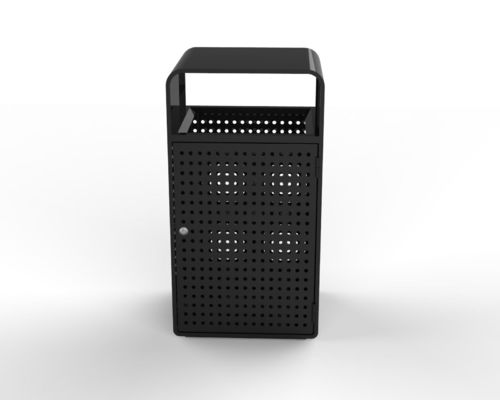 Outdoor Steel Recycling Containers Trash Can Outside Park Street Waste Garbage Bin Public Commercial Metal Refuse Bin