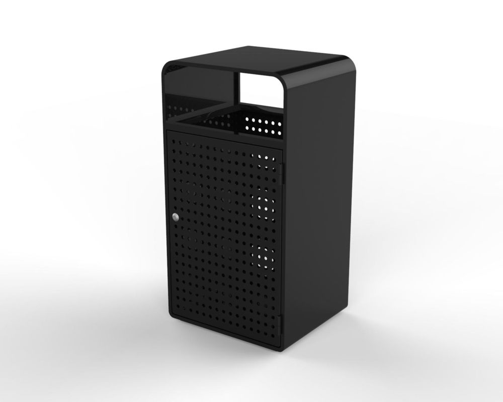 Outdoor Steel Recycling Containers Trash Can Outside Park Street Waste Garbage Bin Public Commercial Metal Refuse Bin